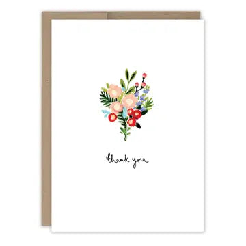 Flower Bouquet Thank You Card