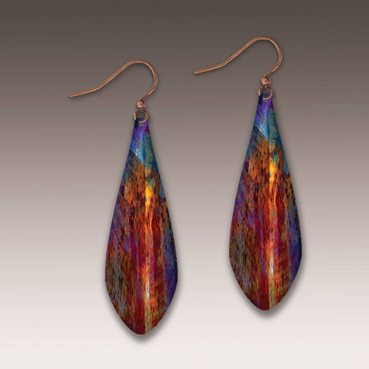 Canyon Rust Abstract Long Drop Handmade