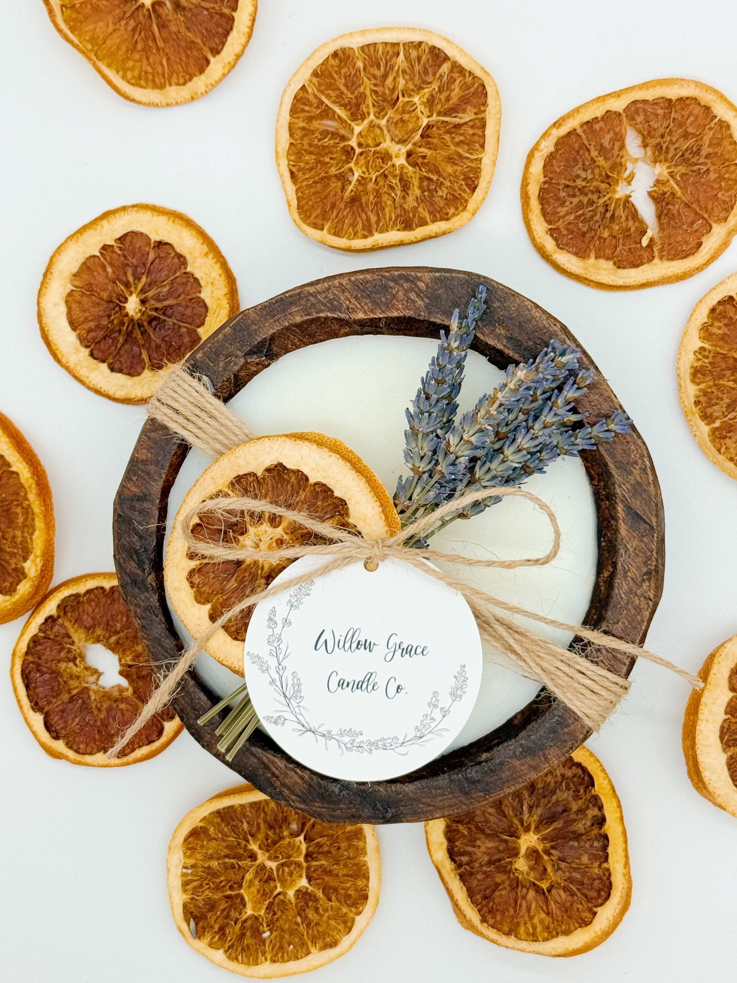 Summer Citrus Mini Round Dough Candle