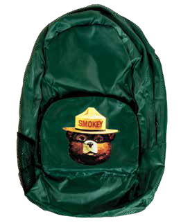 Compact Backpack - Smokey Bear Head