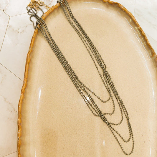 Cinq - 5 Chain Choker Drape Necklace