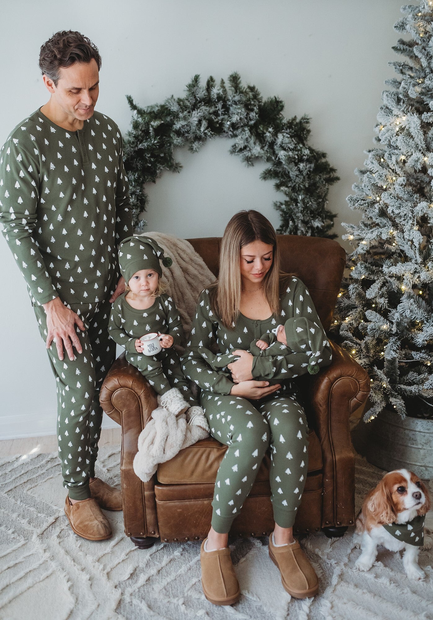Frosty Pine Holiday Thermal Footie