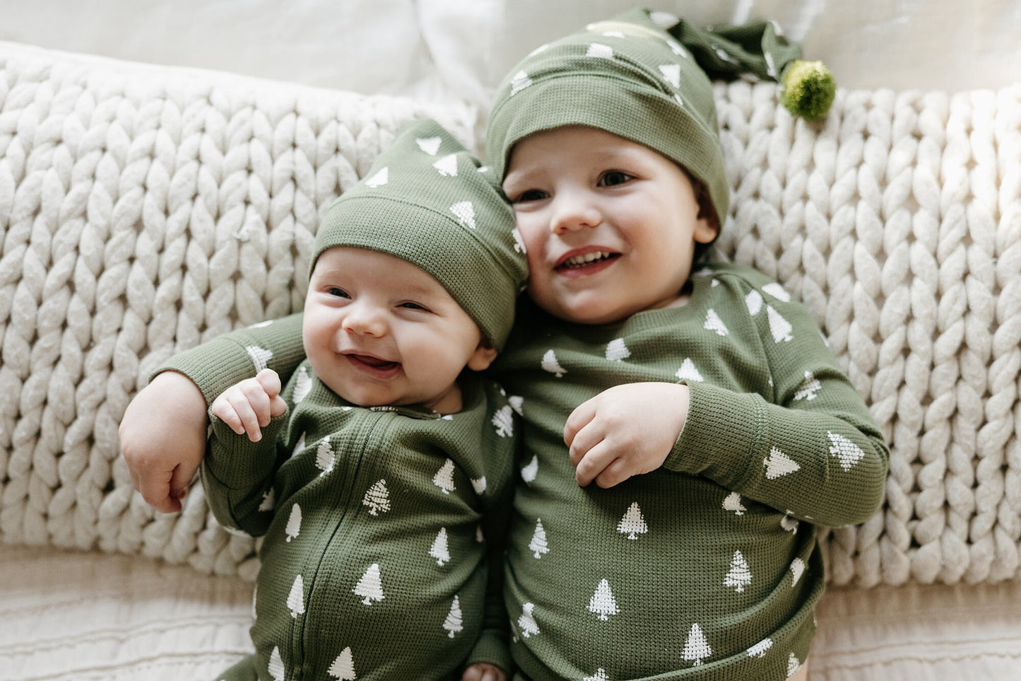 Frosty Pine Holiday Thermal Footie