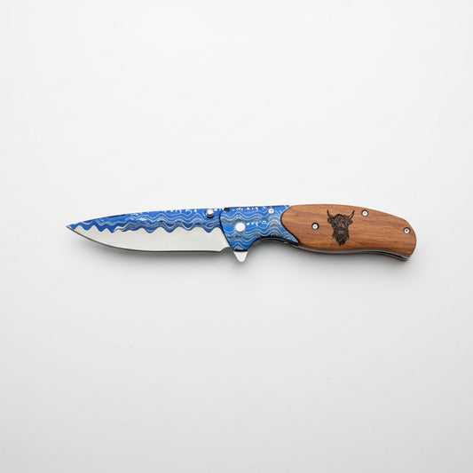 Knife - Blue Wave Highland Cow