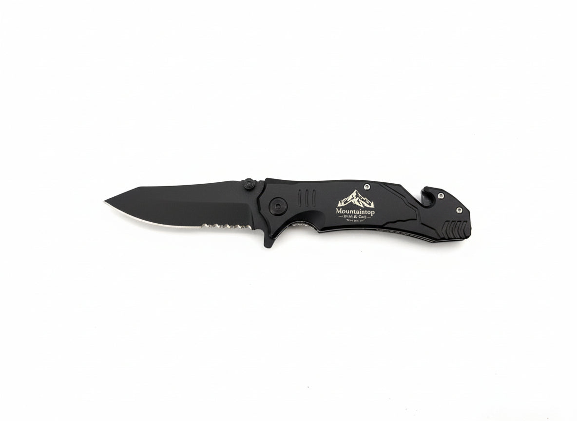 Knife - Bison River Black Logo