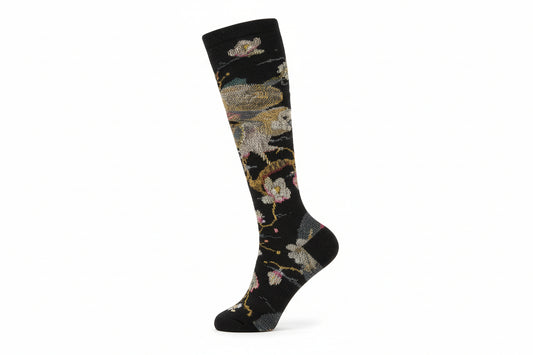 Women's Ski Zero Cushion Nightwatcher Print OTC Socks