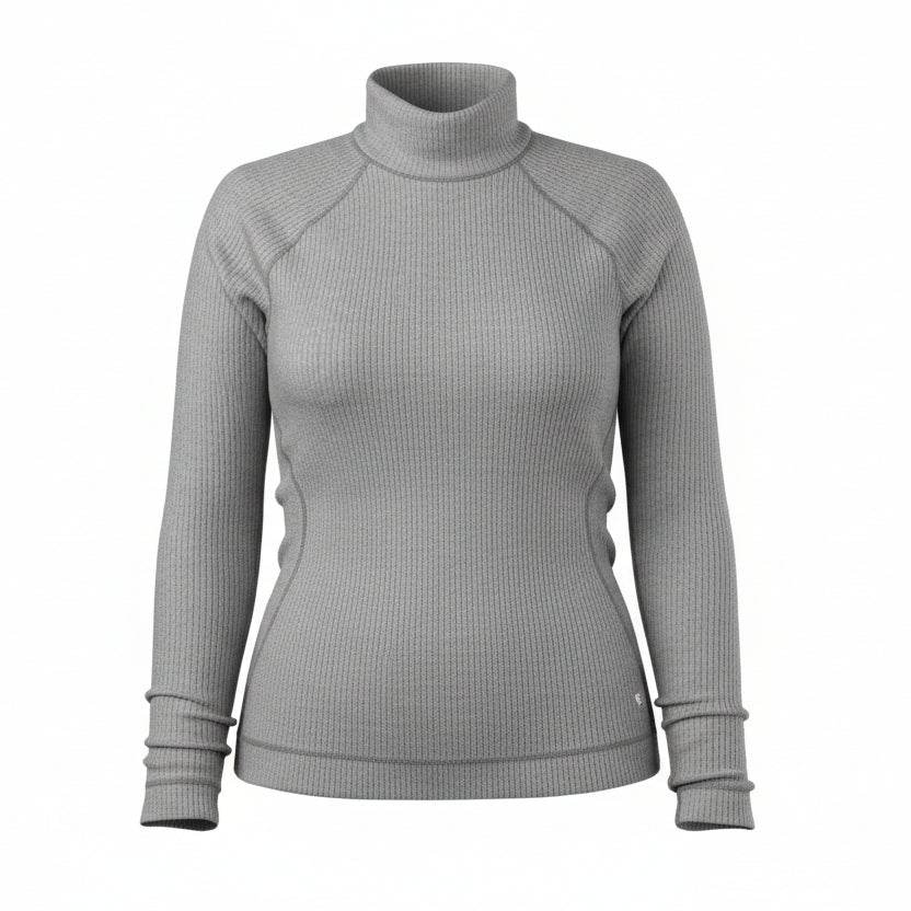 Women's Thermal Merino Rib Turtleneck