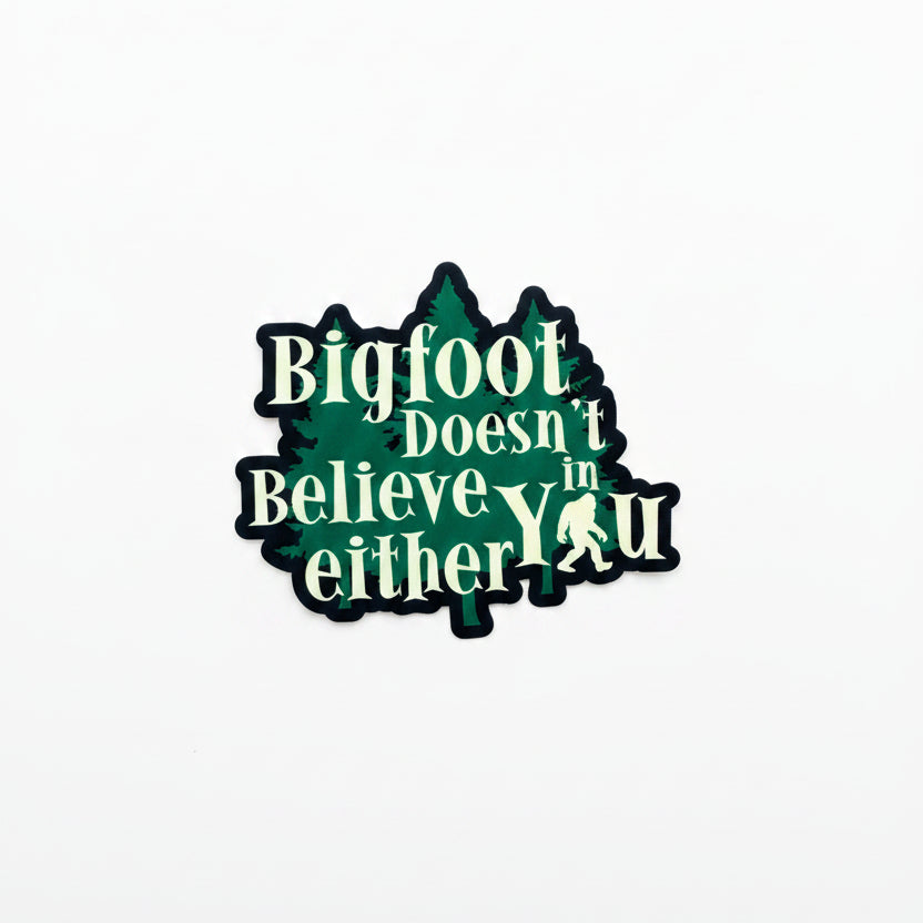 Bigfoot and Squatching Die Cut Sticker