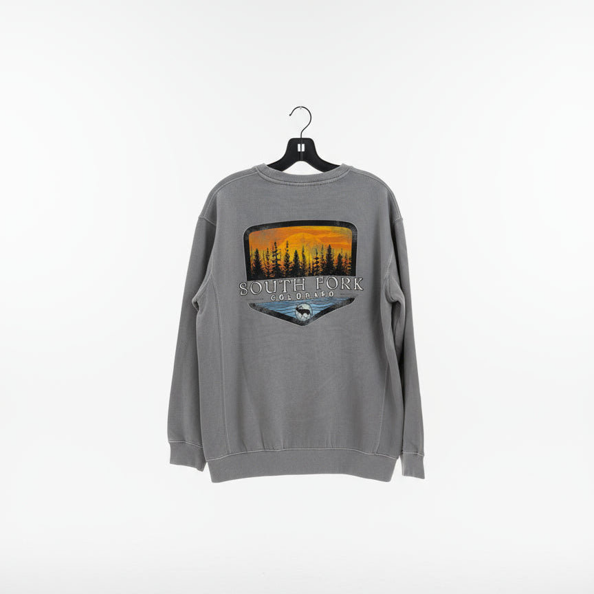 Stone Adult U.S. Apparel Premium Garment Dyed Fleece Crew