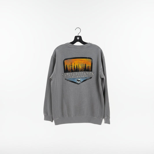 Stone Adult U.S. Apparel Premium Garment Dyed Fleece Crew