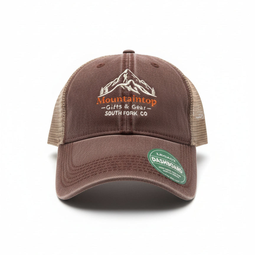 Burgundy/Grey Trucker DTA w/MOUNTAINTOP
