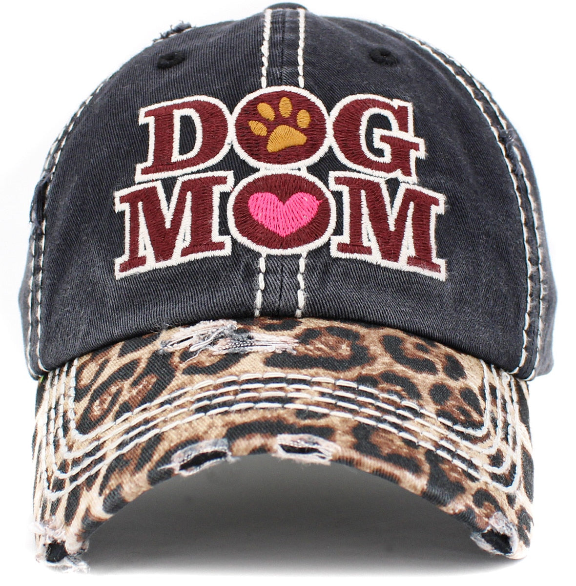 Dog Mom Leopard Hat