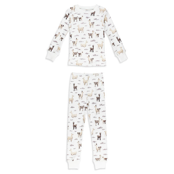Kids' Organic L/Sleeve PJ Set - Llama