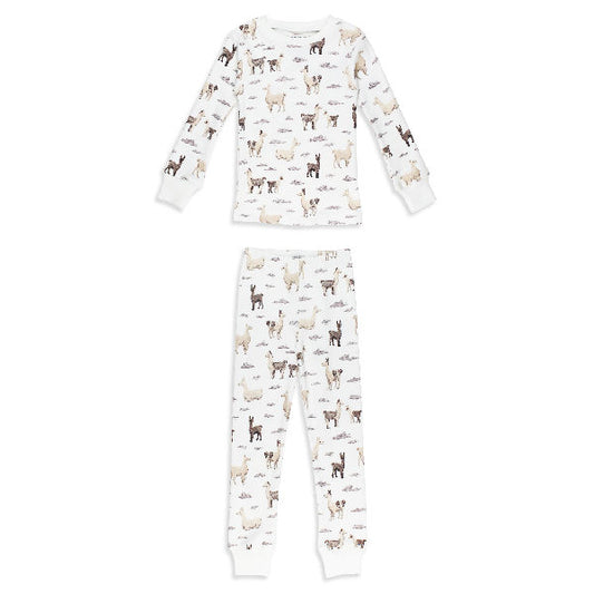 Kids' Organic L/Sleeve PJ Set - Llama