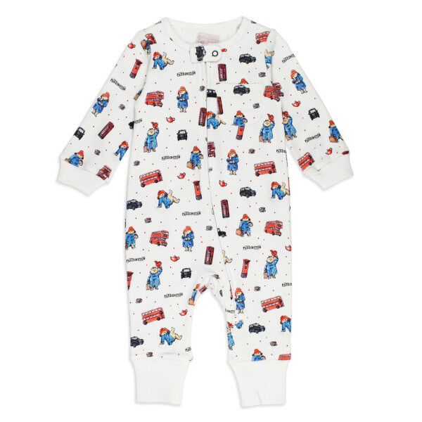 Organic Footless 2-Way Zipper Romper - London Paddington