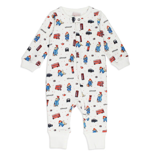 Organic Footless 2-Way Zipper Romper - London Paddington