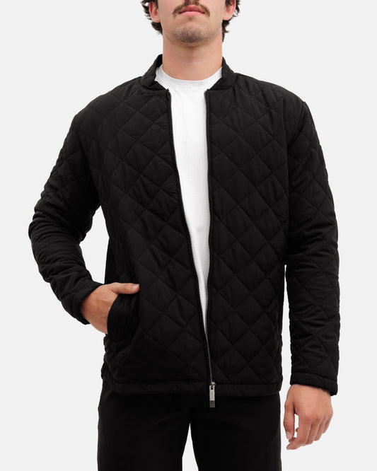 Crosscut Men's Quilted Bomber Jacket - Onyx
