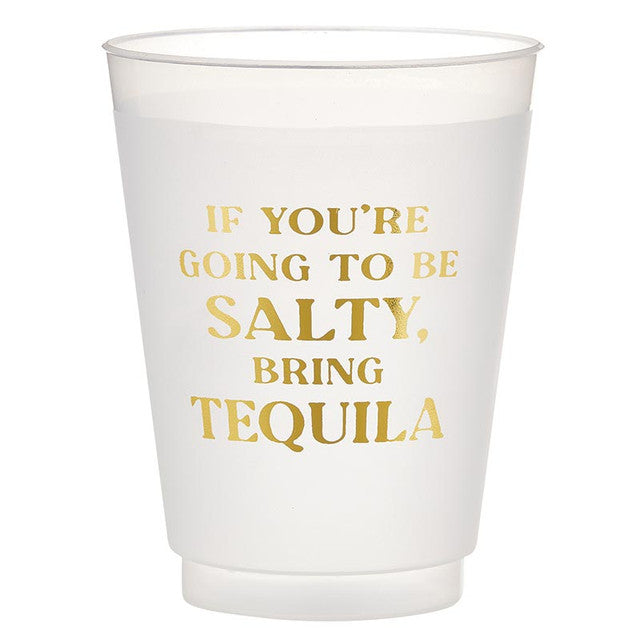 Gold Foil Frost Cups - Bring Tequila - Set of 6