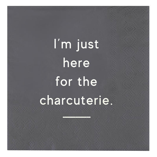 Cocktail Napkins - Just Here For The Charcuterie