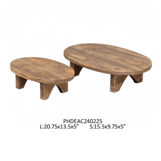 Oblong Wooden Display Riser