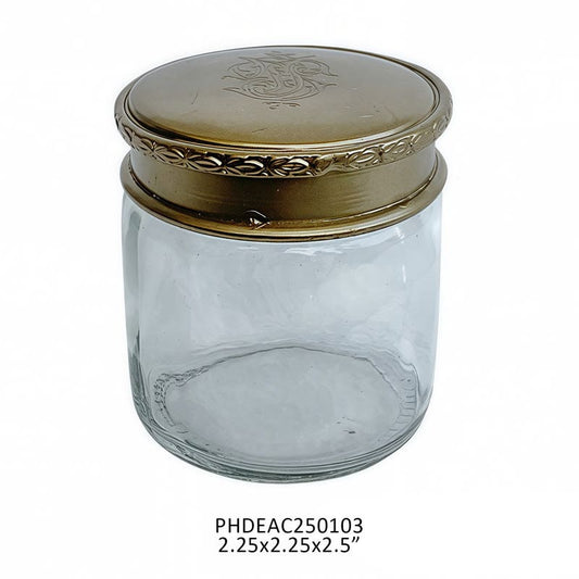 Vanity Jar with Etched Lid