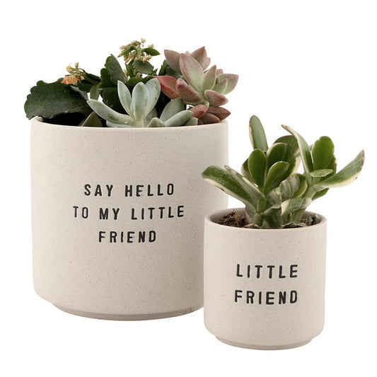 Set of 2 Ceramic Planting Pots