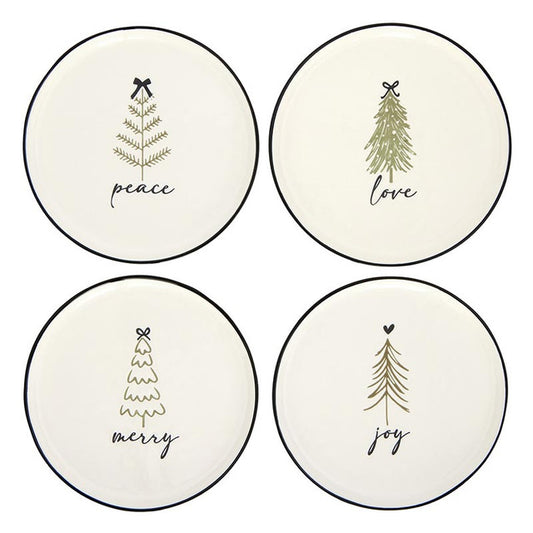 Ceramic Holiday Appetizer Plates - 4 Styles