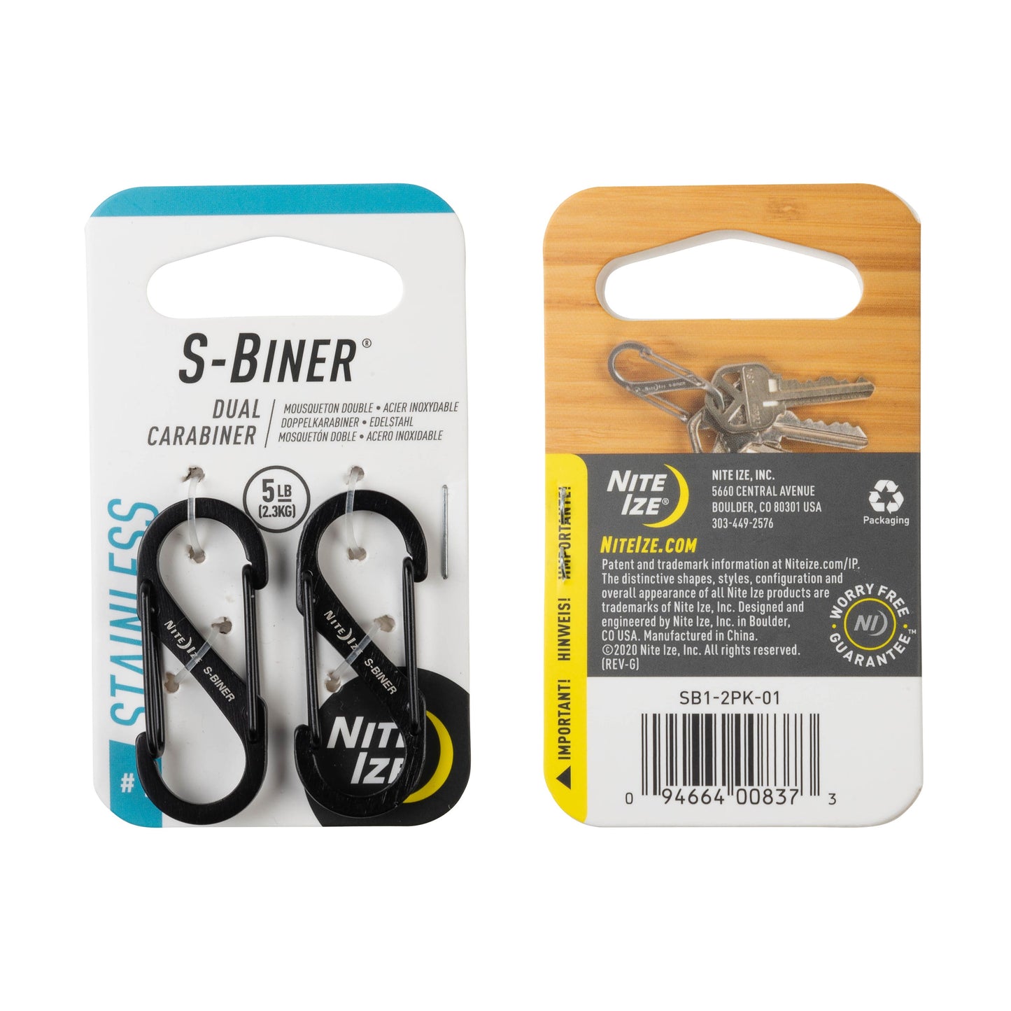 S-Biner® Stainless Steel Dual Carabiner #1