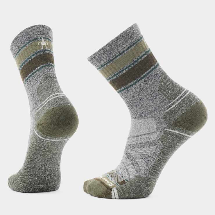 Hike Light Cushion Striped Mid Crew Socks