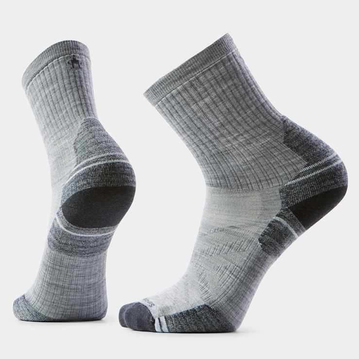Light Gray Hike Targeted Cushion Mid Crew Socks