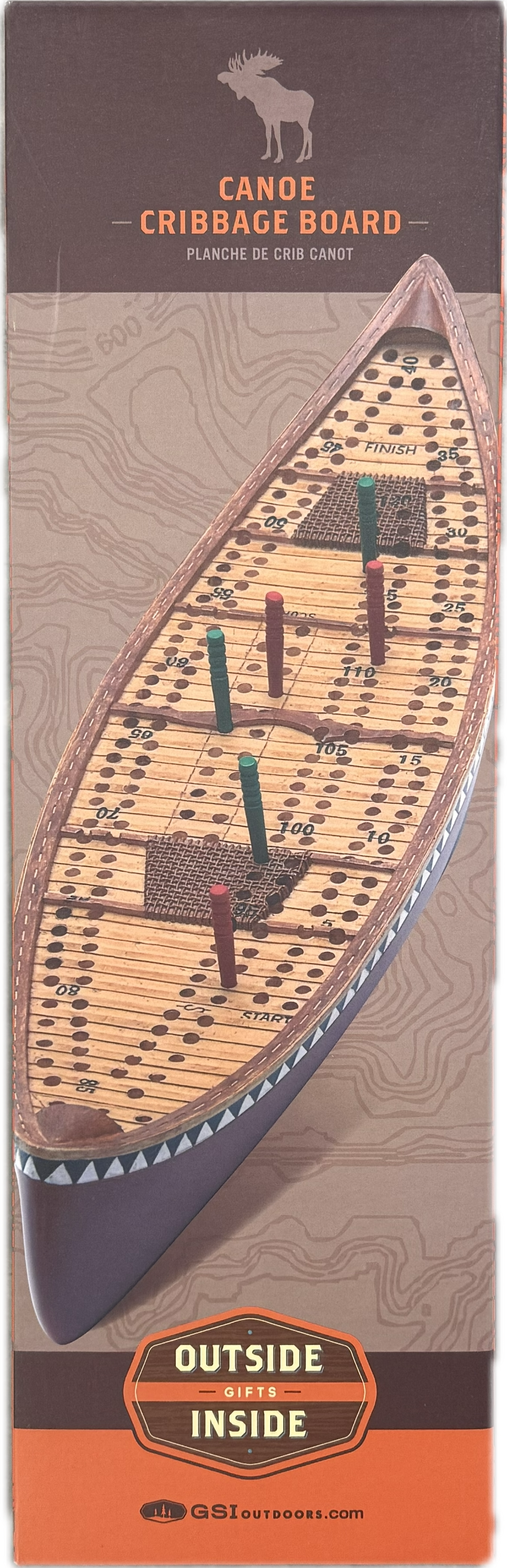 Canoe Cribbage Board