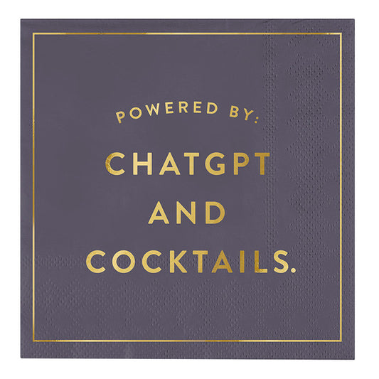 Cocktail Napkins - ChatGPT and Cocktails