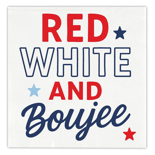 Beverage Napkin - Red White And Boujee