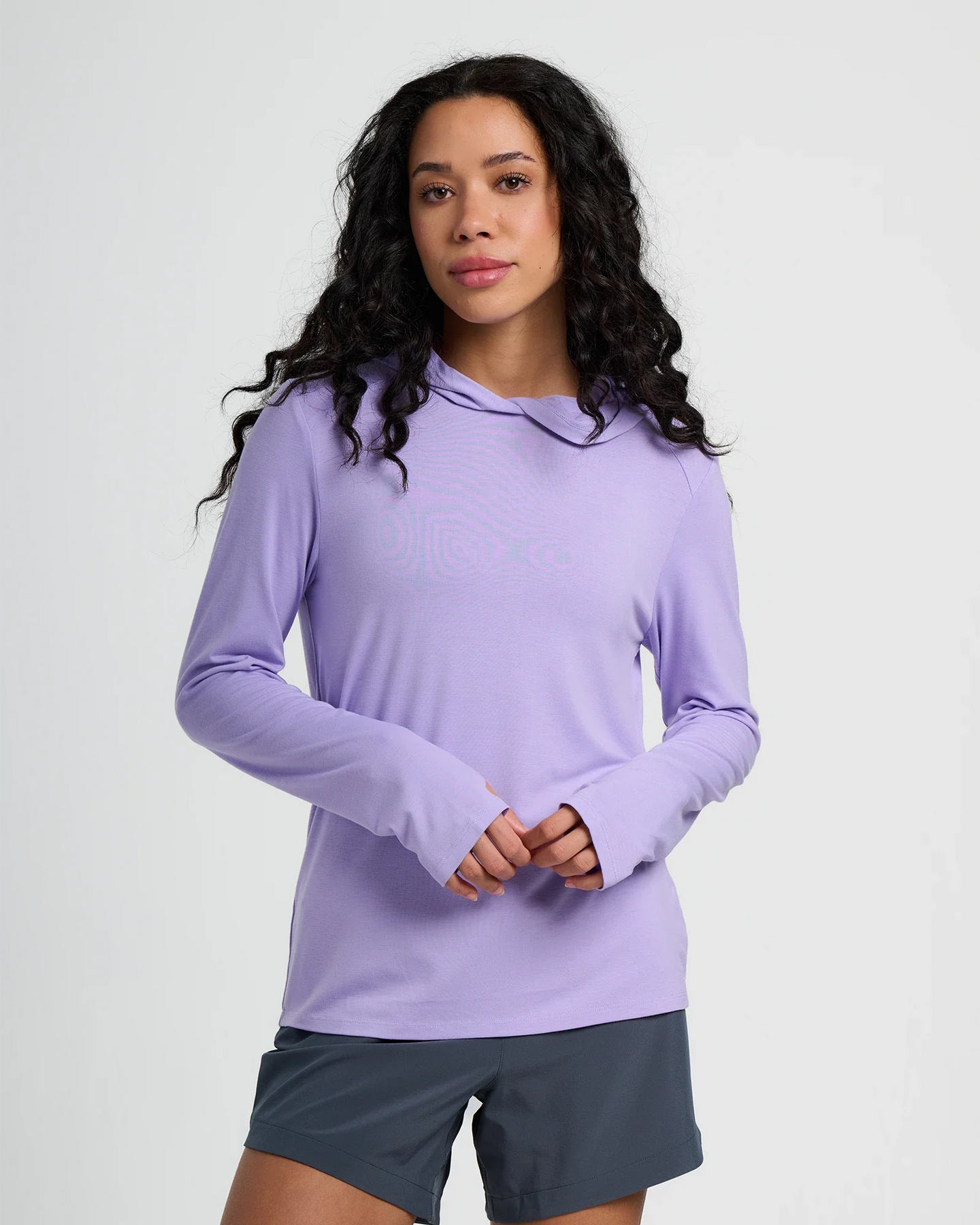 Women's Bamboo Lightweight Hoodie II - Bright Lavender