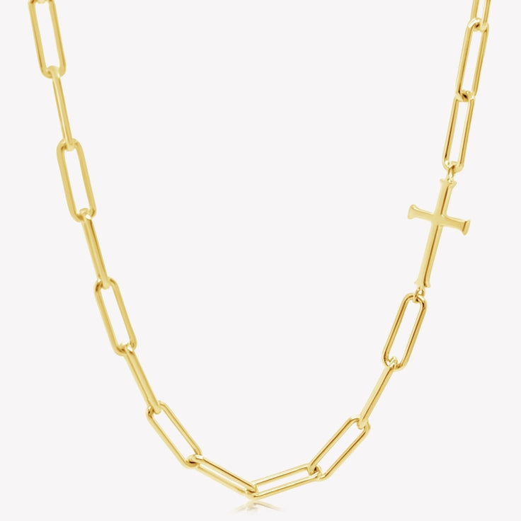 Chain Breaker Cross Necklace