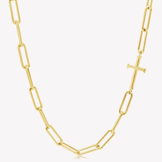 Chain Breaker Cross Necklace