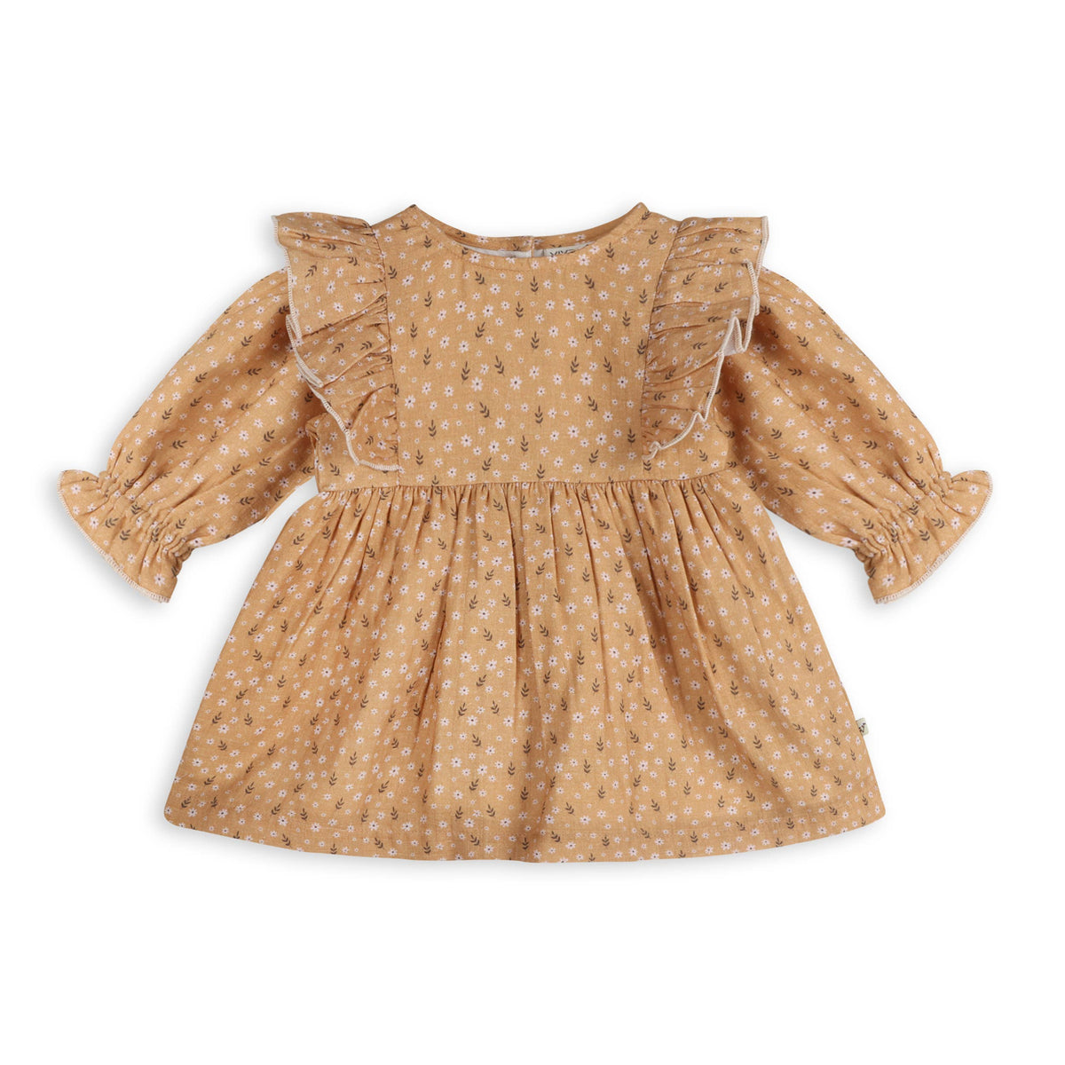 Floral Ruffle Baby Dress & Bloomer (Organic Muslin)