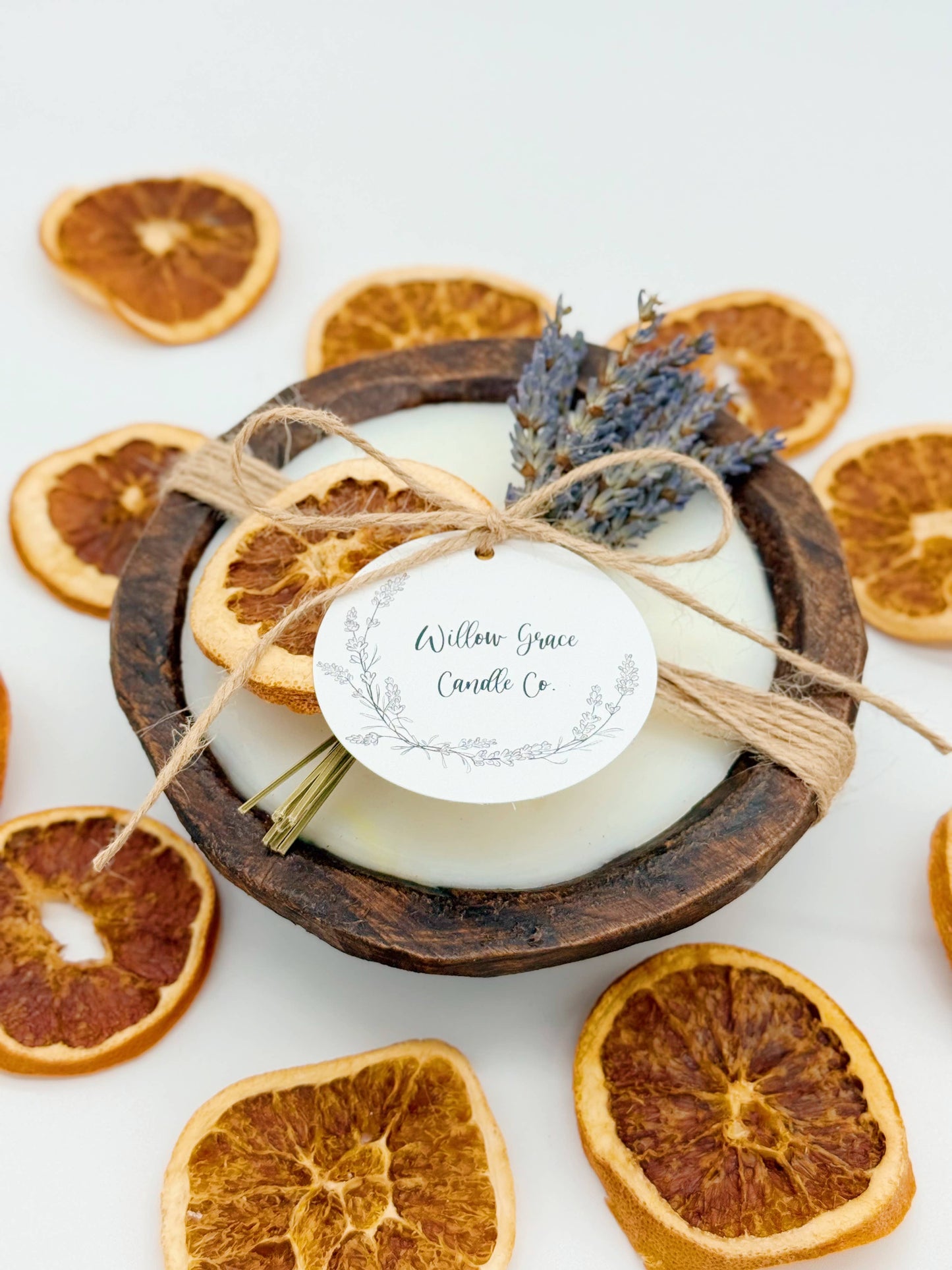 Summer Citrus Mini Round Dough Candle