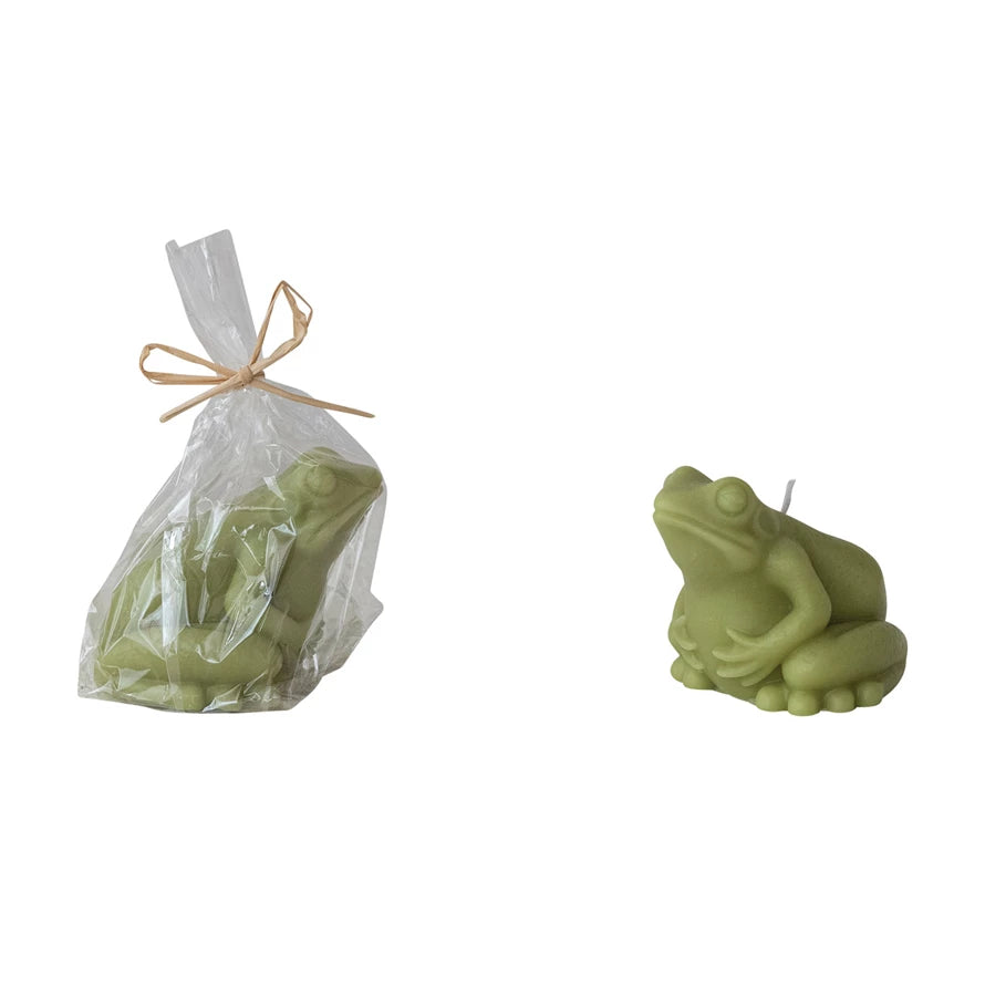 Unscented Frog Shaped Candle, Light Green (Est. Burn Time 10 Hours)