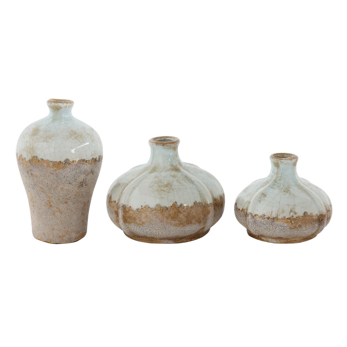 Round Terra-cotta Vases, Distressed