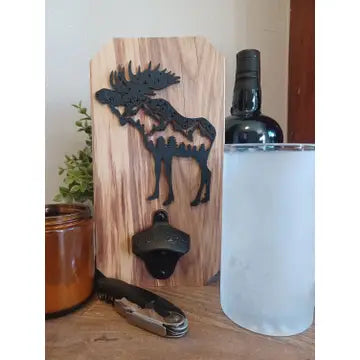 Moose Wall Hanging Bottle Opener