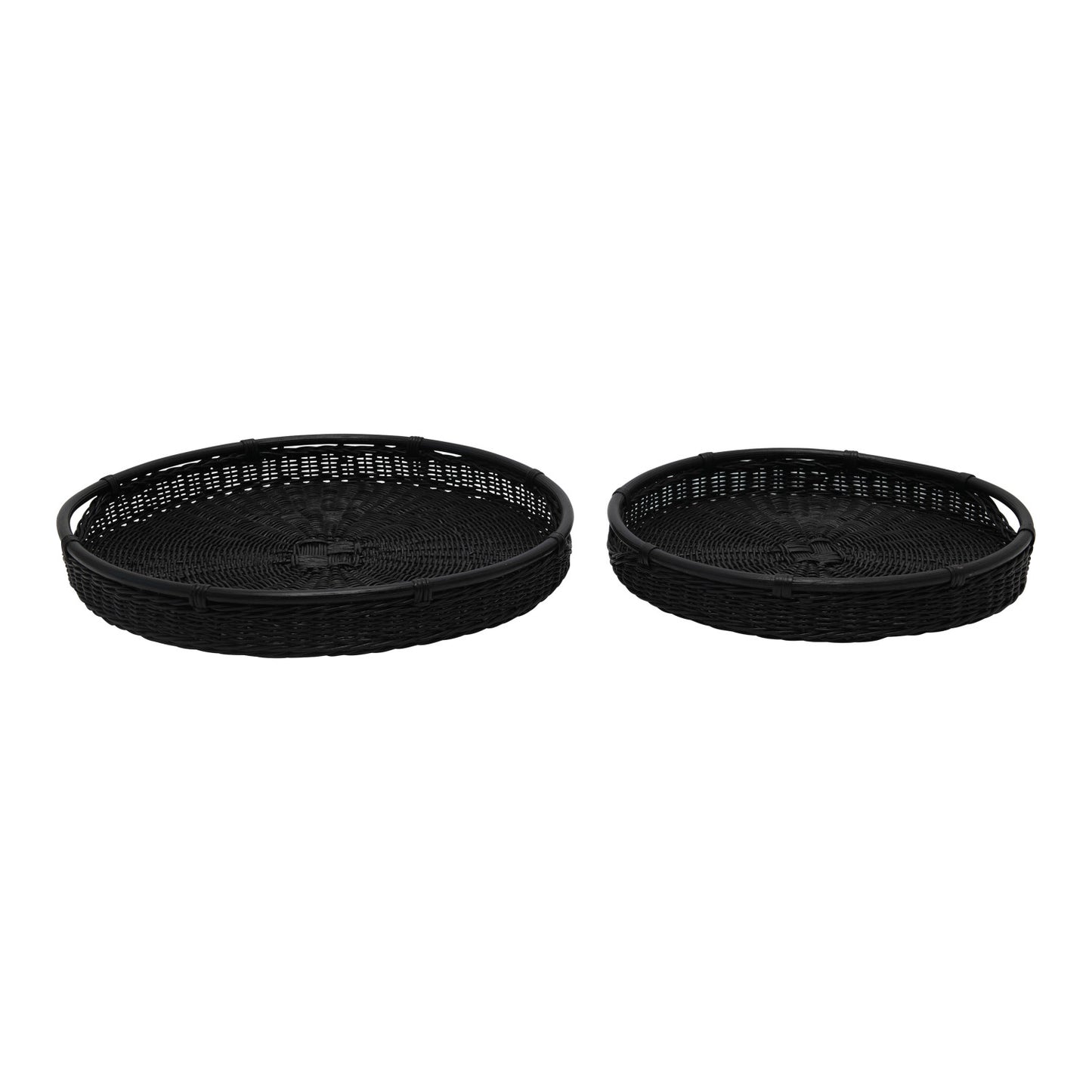 Decorative Hand-Woven Rattan Trays