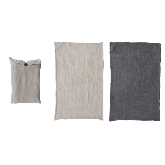 Cotton Tea Towels, Set of 2 in Bag