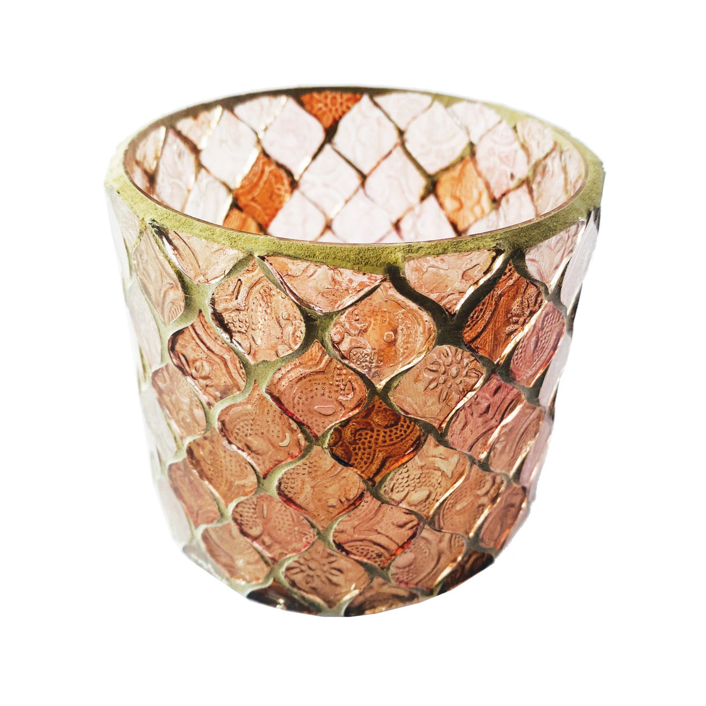 Recycled Glass Mosaic Tealight/Votive Holder