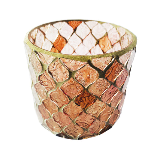 Recycled Glass Mosaic Tealight/Votive Holder