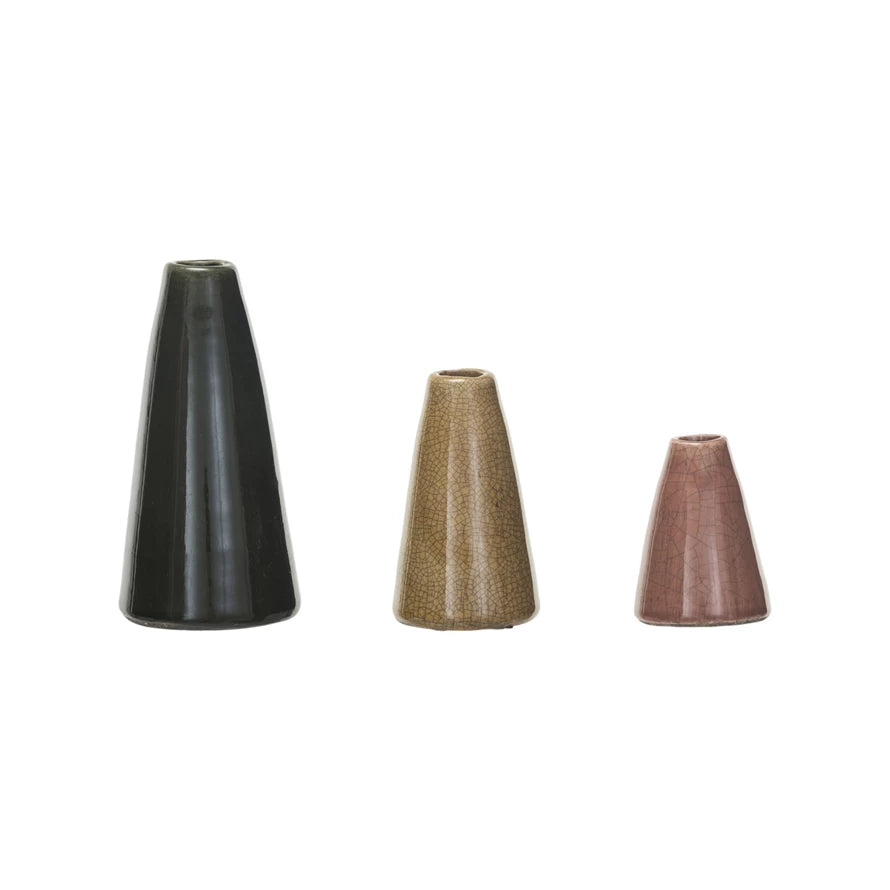 Terra-cotta Vases, Crackle Glaze