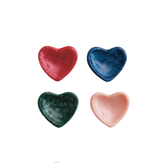 Marbled Resin Heart Shaped Dish