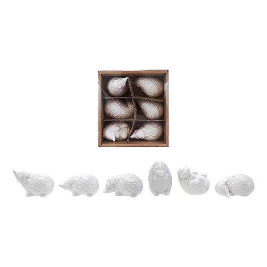 Stoneware Hedgehog - White