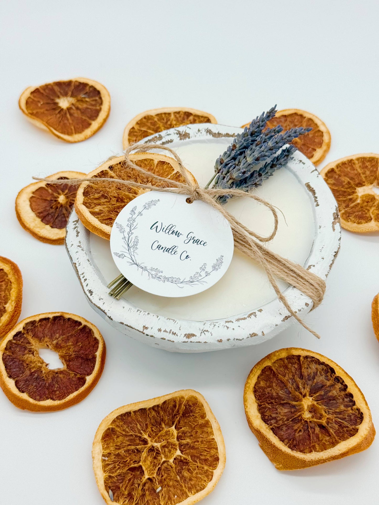 Summer Citrus Mini Round Dough Candle