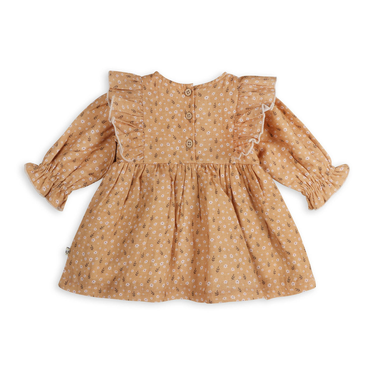 Floral Ruffle Baby Dress & Bloomer (Organic Muslin)